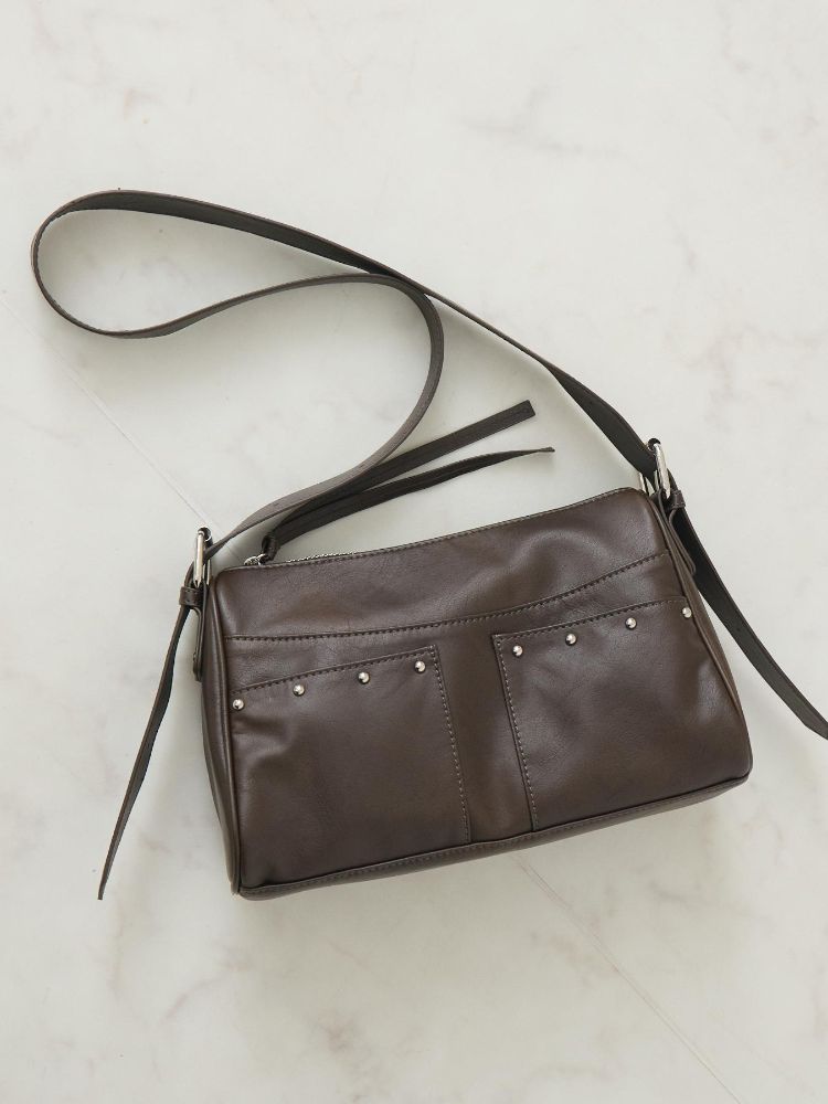 エムズエキサイト ems excite スタッズ付ショルダーBAG （BRN0） BRN0