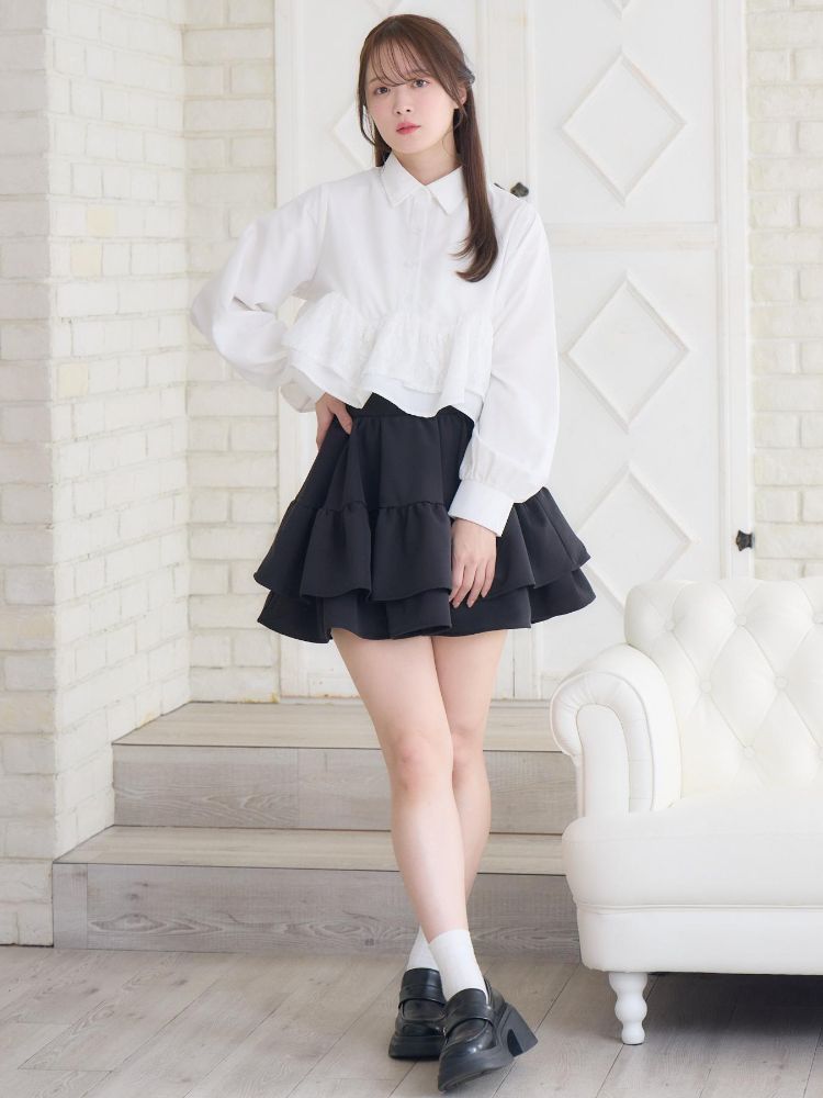 エムズエキサイト ems excite ハイウエスト切替ミニSK （WHT4） WHT4