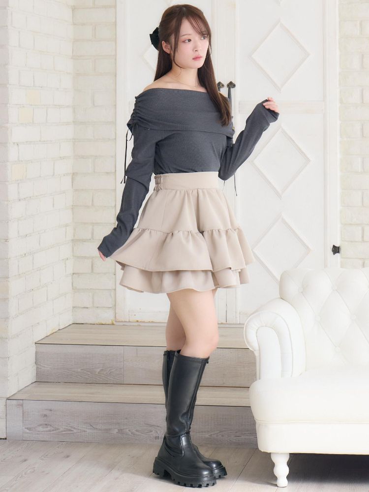 エムズエキサイト ems excite ハイウエスト切替ミニSK （WHT4） WHT4