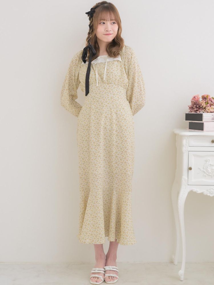 エムズエキサイト ems excite ステッチリボンマーメイドワンピース （P/BLU） P/BLU