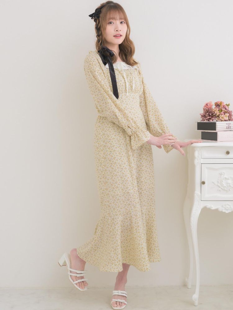 エムズエキサイト ems excite ステッチリボンマーメイドワンピース （P/BLU） P/BLU