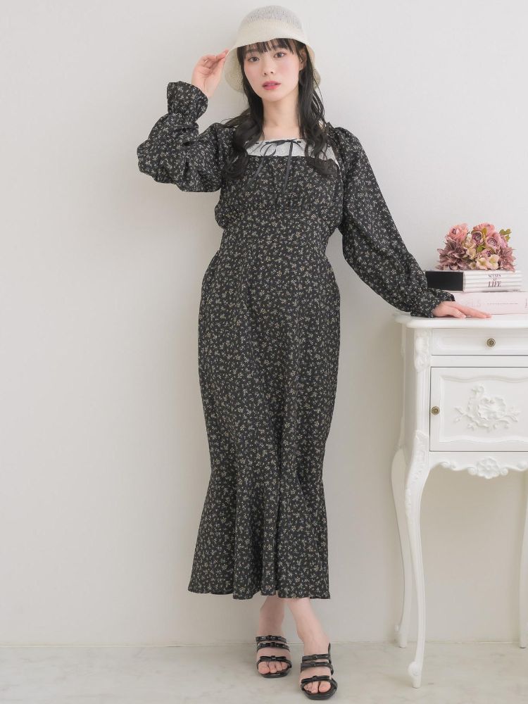 エムズエキサイト ems excite ステッチリボンマーメイドワンピース （P/BLU） P/BLU