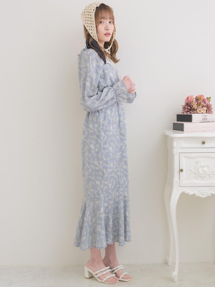 エムズエキサイト ems excite ステッチリボンマーメイドワンピース （P/BLU） P/BLU