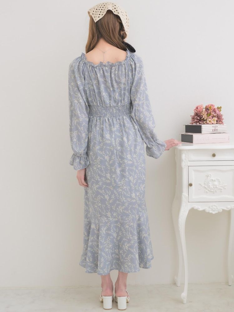 エムズエキサイト ems excite ステッチリボンマーメイドワンピース （P/BLU） P/BLU