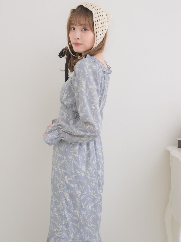 エムズエキサイト ems excite ステッチリボンマーメイドワンピース （P/BLU） P/BLU