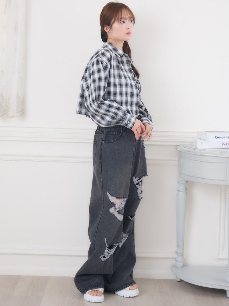 エムズエキサイト ems excite チェックSH＆キャミSET （C/BLU） C/BLU