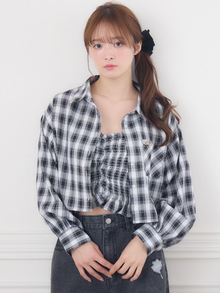 エムズエキサイト ems excite チェックSH＆キャミSET （C/BLU） C/BLU