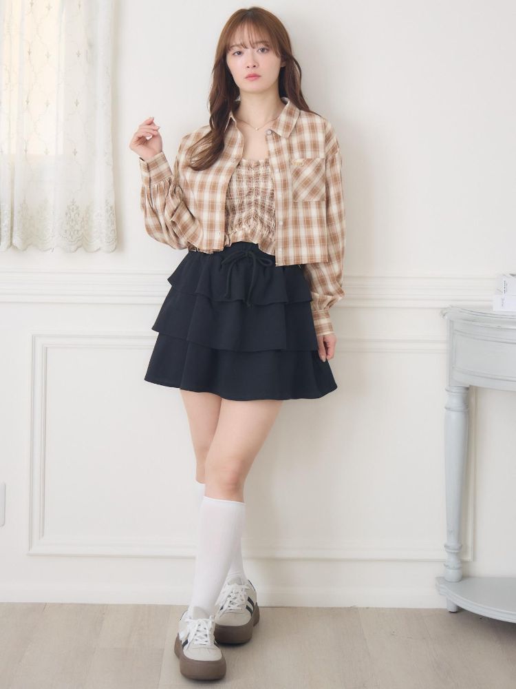 エムズエキサイト ems excite チェックSH＆キャミSET （C/BLU） C/BLU