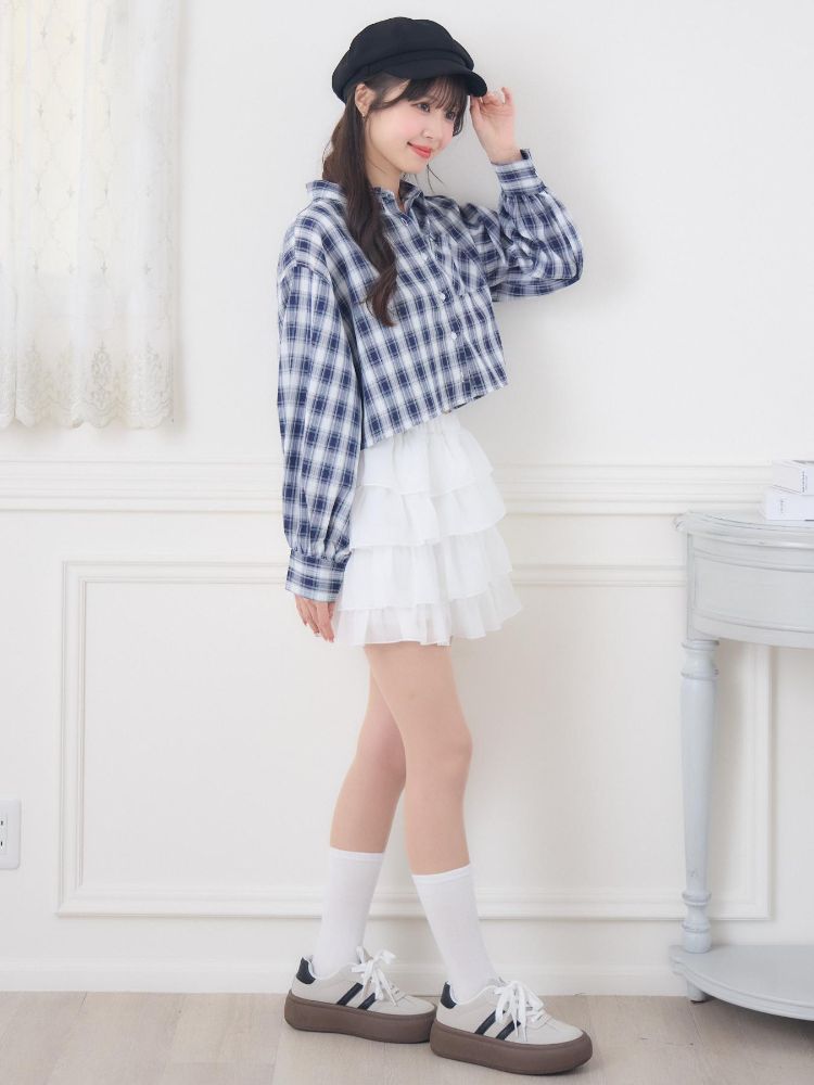 エムズエキサイト ems excite チェックSH＆キャミSET （C/BLU） C/BLU