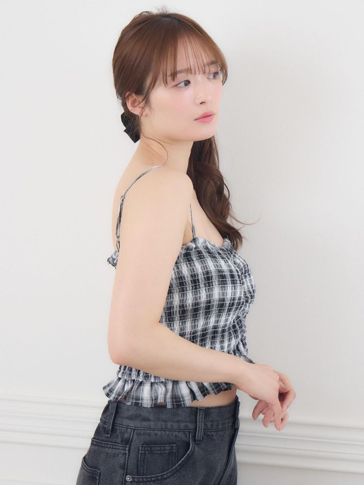 エムズエキサイト ems excite チェックSH＆キャミSET （C/BLU） C/BLU