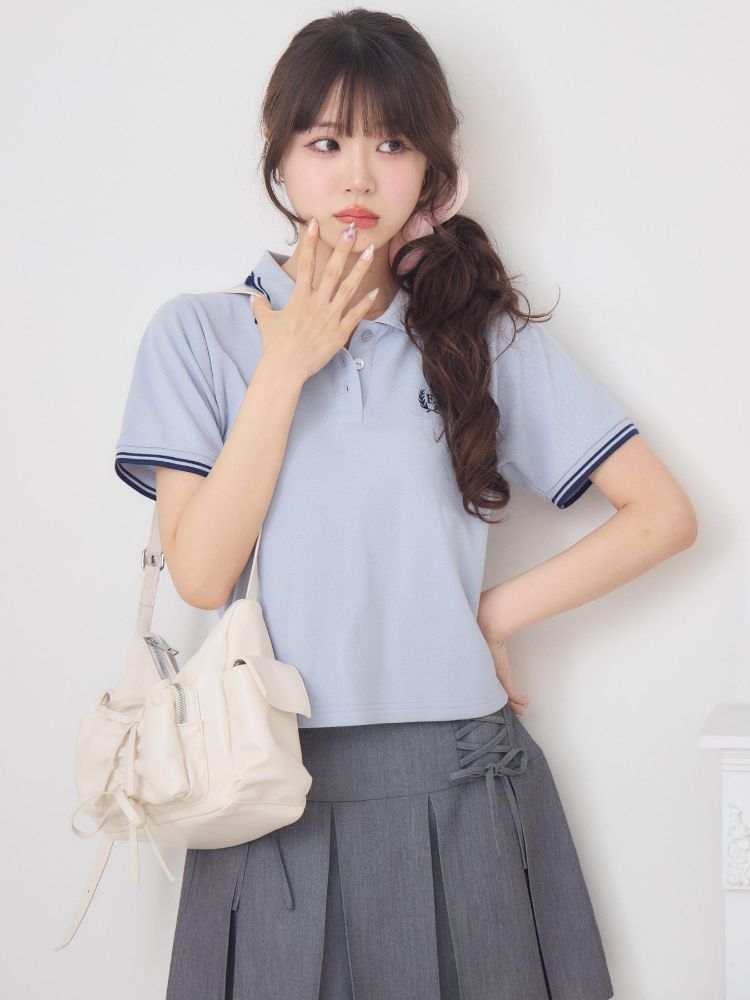 エムズエキサイト ems excite 刺繍入りポロTEE （WHT4） WHT4