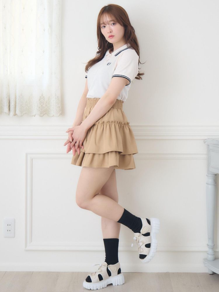 エムズエキサイト ems excite 刺繍入りポロTEE （WHT4） WHT4