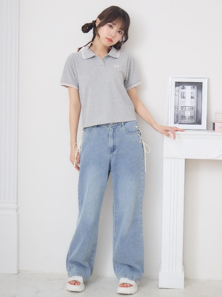 エムズエキサイト ems excite 刺繍入りポロTEE （WHT4） WHT4