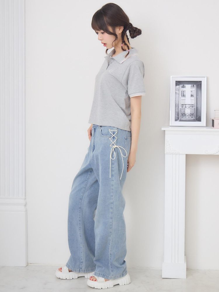 エムズエキサイト ems excite 刺繍入りポロTEE （WHT4） WHT4