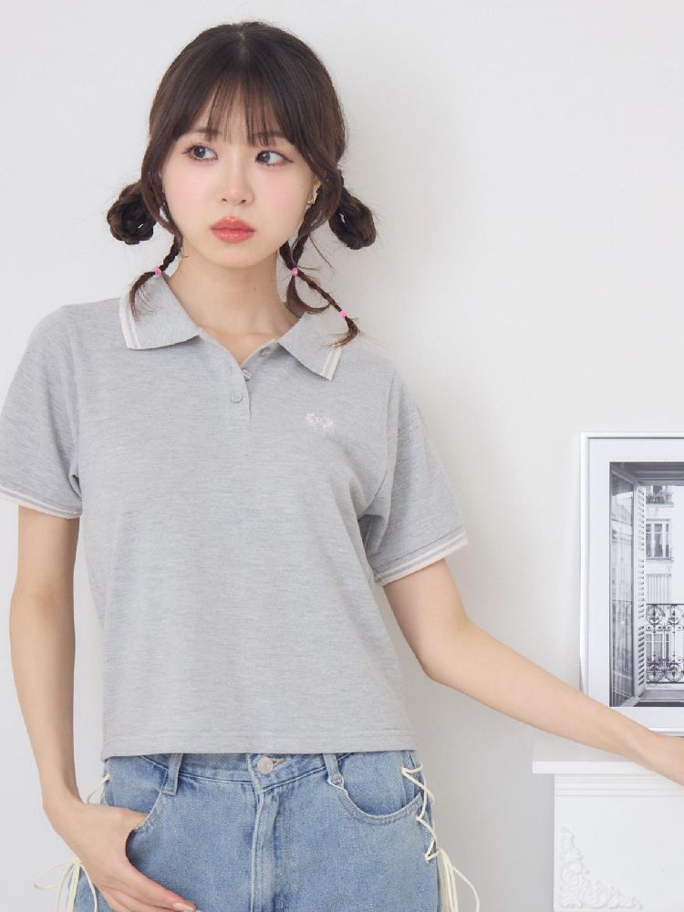 エムズエキサイト ems excite 刺繍入りポロTEE （WHT4） WHT4