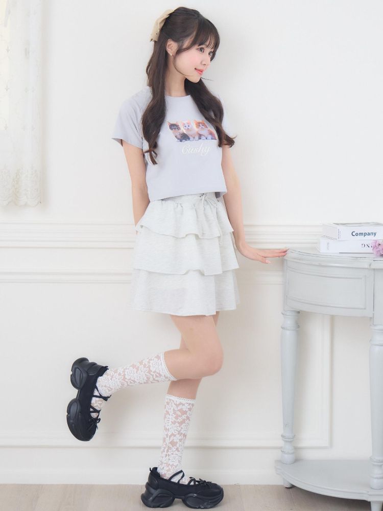 エムズエキサイト ems excite catプリントTEE （PNK0） PNK0