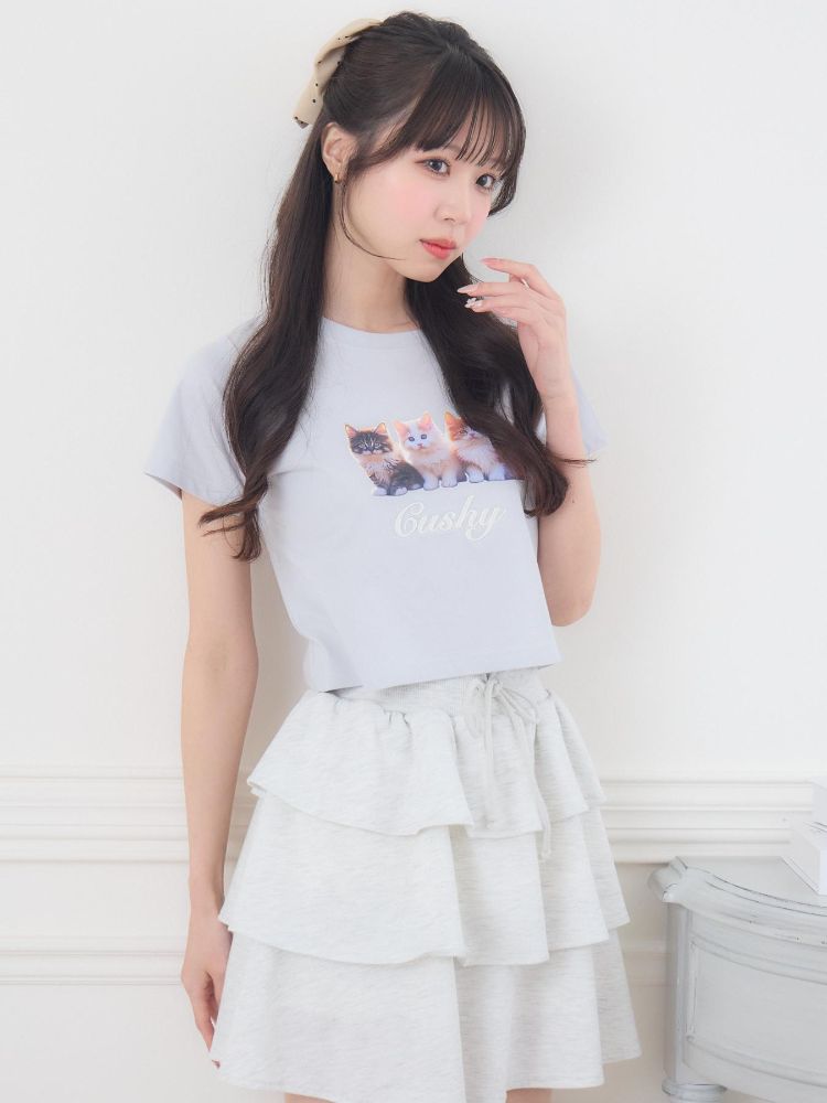 エムズエキサイト ems excite catプリントTEE （PNK0） PNK0