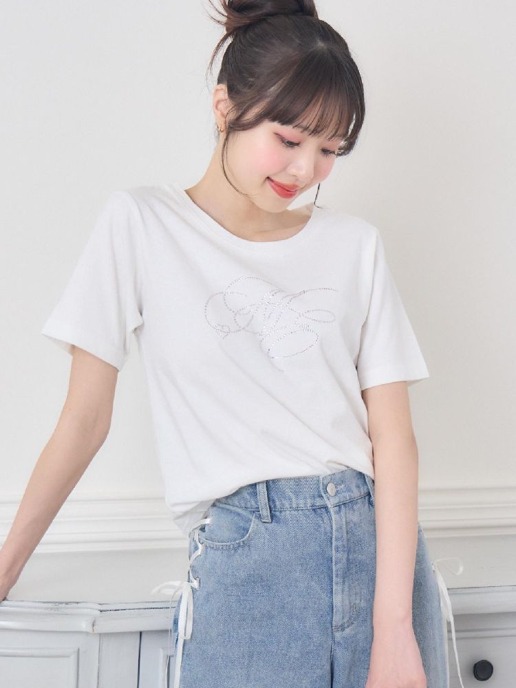 エムズエキサイト ems excite ビジューロゴTEE （WHT2） WHT2