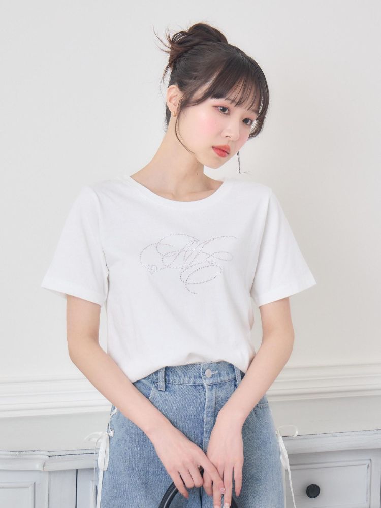 エムズエキサイト ems excite ビジューロゴTEE （WHT2） WHT2