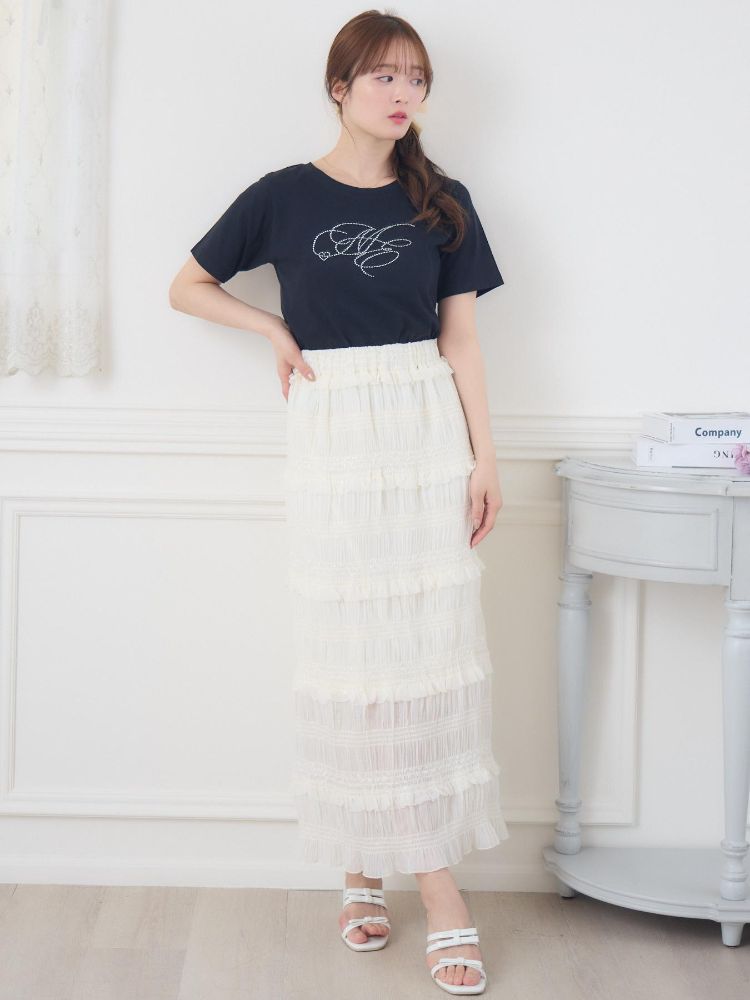エムズエキサイト ems excite ビジューロゴTEE （WHT2） WHT2