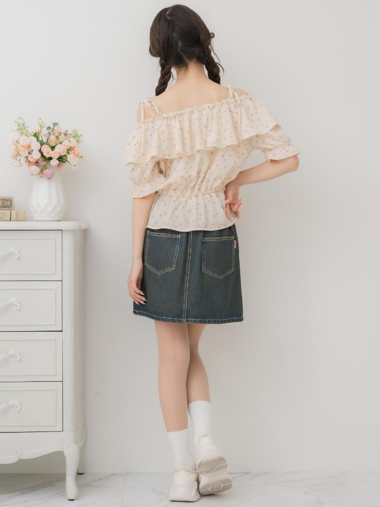 エムズエキサイト ems excite フリルオフショルBL （WHT4） WHT4