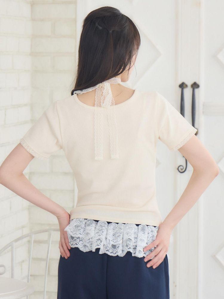 エムズエキサイト ems excite レースチョーカー付きロゴTEE （GRY2） GRY2