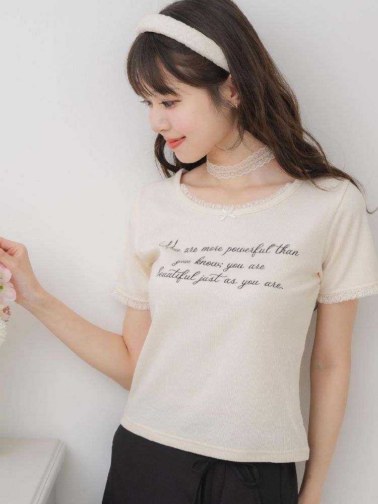 エムズエキサイト ems excite レースチョーカー付きロゴTEE （GRY2） GRY2