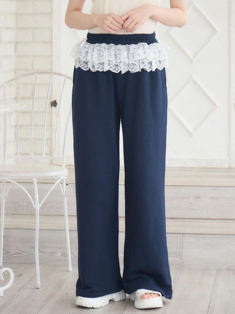 エムズエキサイト ems excite ウエストレーススウェットPT （BLU0） BLU0