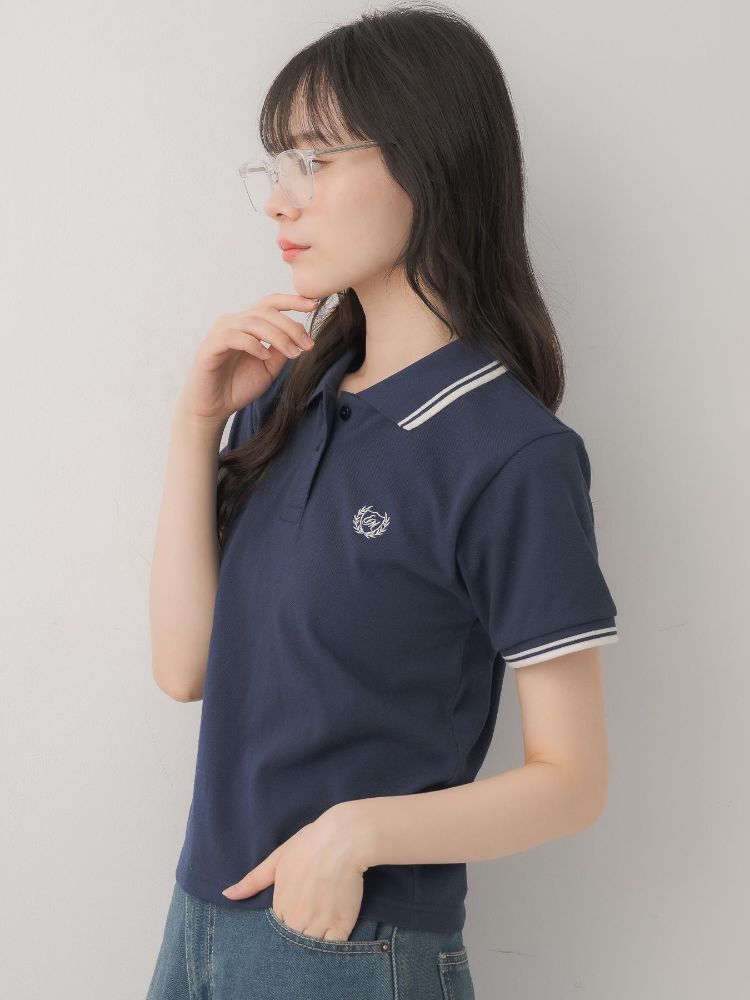 エムズエキサイト ems excite バイカラーポロTEE （BLU2） BLU2