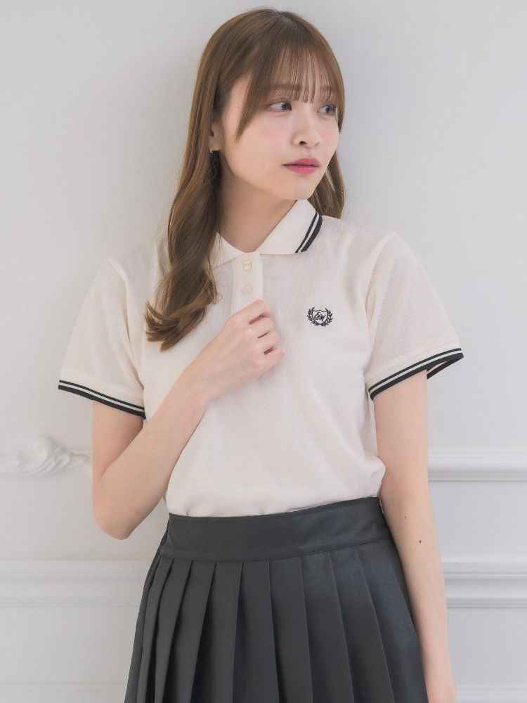 エムズエキサイト ems excite バイカラーポロTEE （BLU2） BLU2