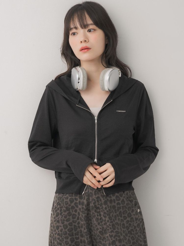 エムズエキサイト ems excite ラメ混ZIPパーカー （BLK1） BLK1