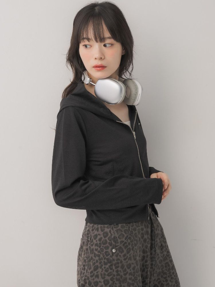 エムズエキサイト ems excite ラメ混ZIPパーカー （BLK1） BLK1
