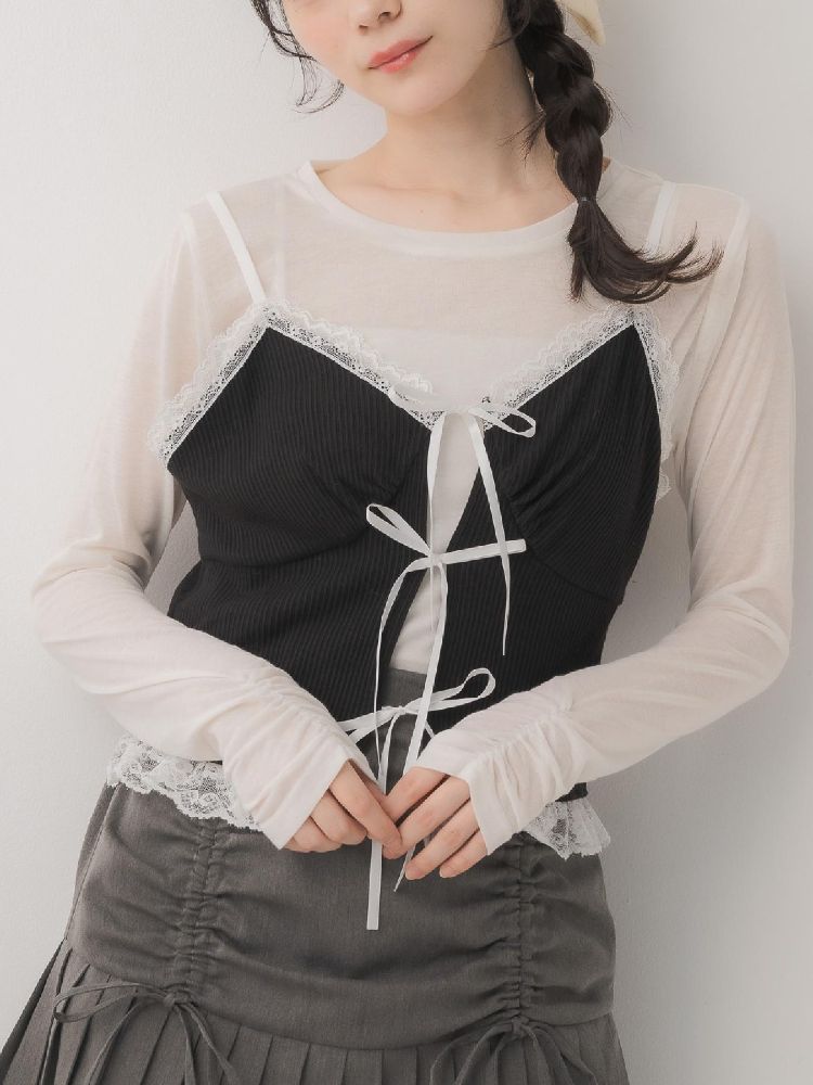 エムズエキサイト ems excite リボンビスチェ＆インナーSET （BLK1） BLK1