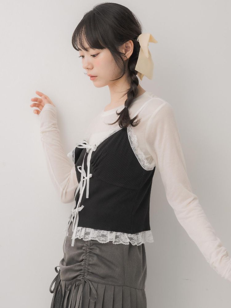 エムズエキサイト ems excite リボンビスチェ＆インナーSET （BLK1） BLK1