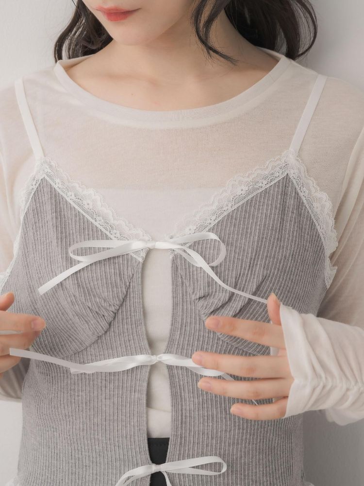 エムズエキサイト ems excite リボンビスチェ＆インナーSET （BLK1） BLK1