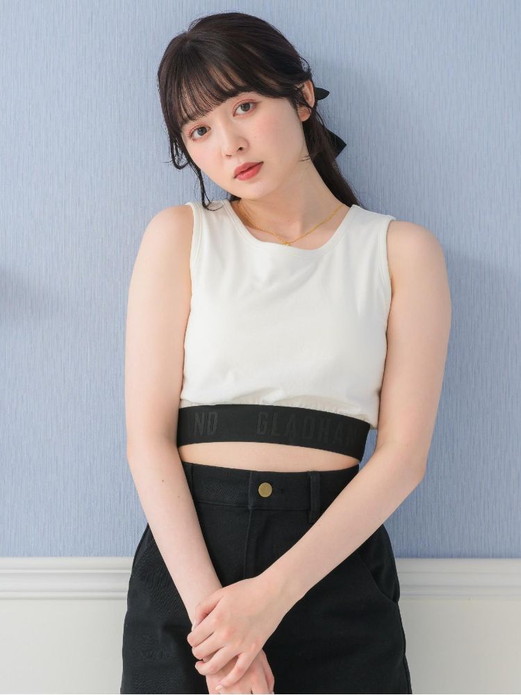 エムズエキサイト ems excite 裾ロゴタンク （B/BLK） B/BLK