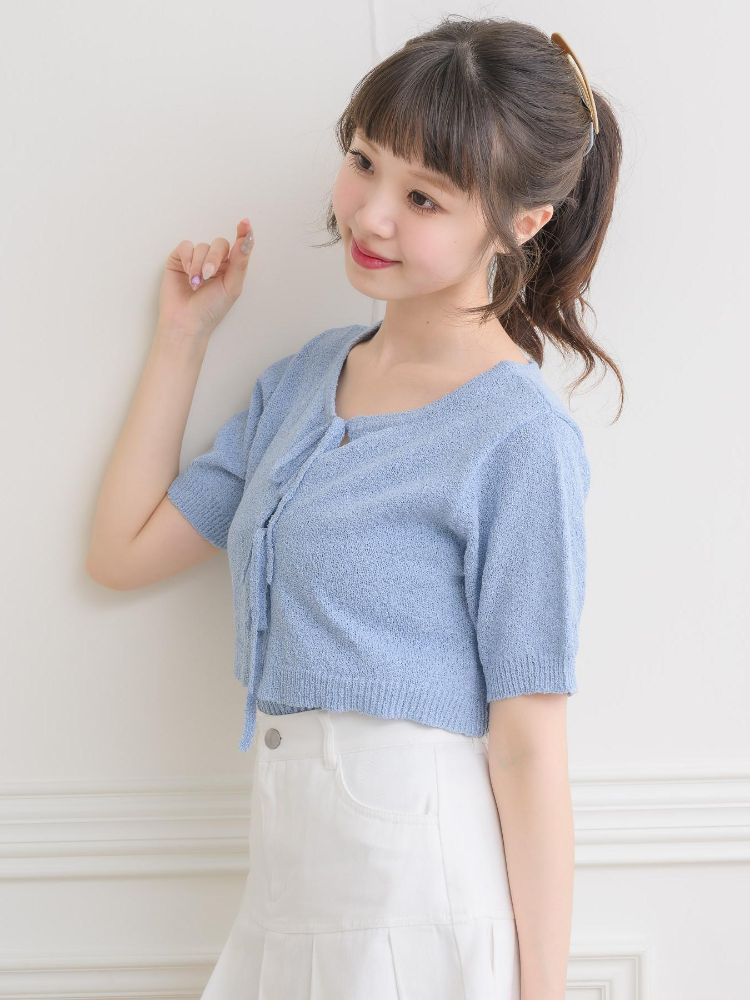 エムズエキサイト ems excite スラブリボンカーデNTSET （WHT2） WHT2