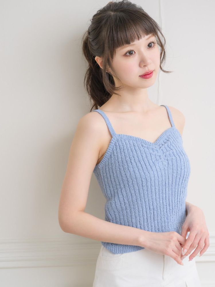 エムズエキサイト ems excite スラブリボンカーデNTSET （WHT2） WHT2