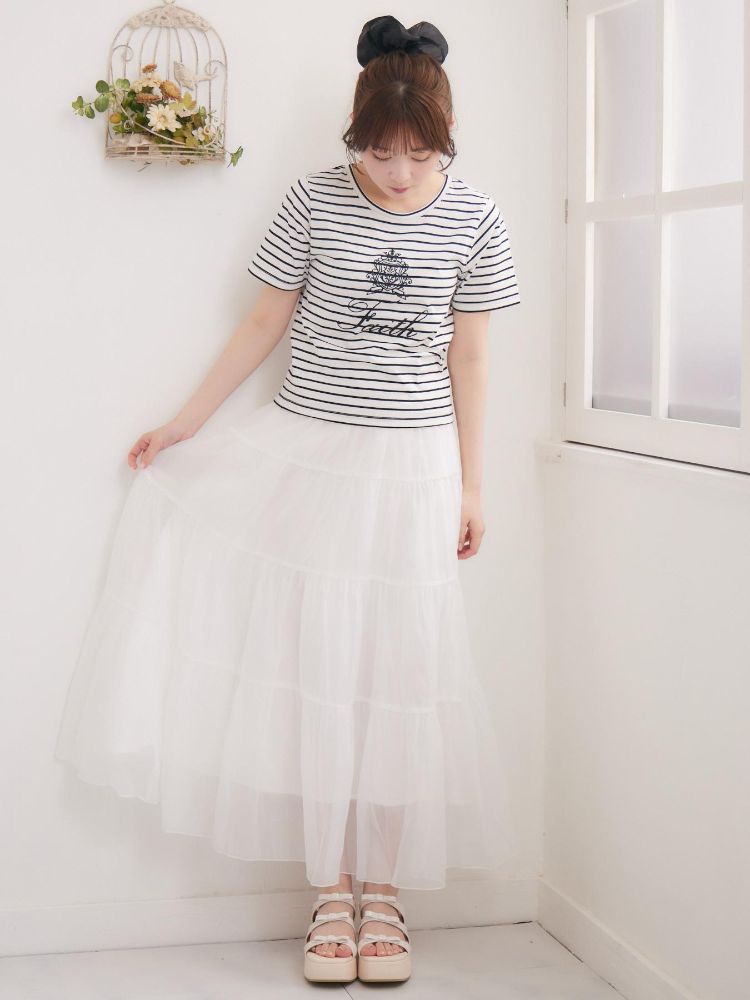 エムズエキサイト ems excite アソートロゴ刺繍TEE （WHT4） WHT4