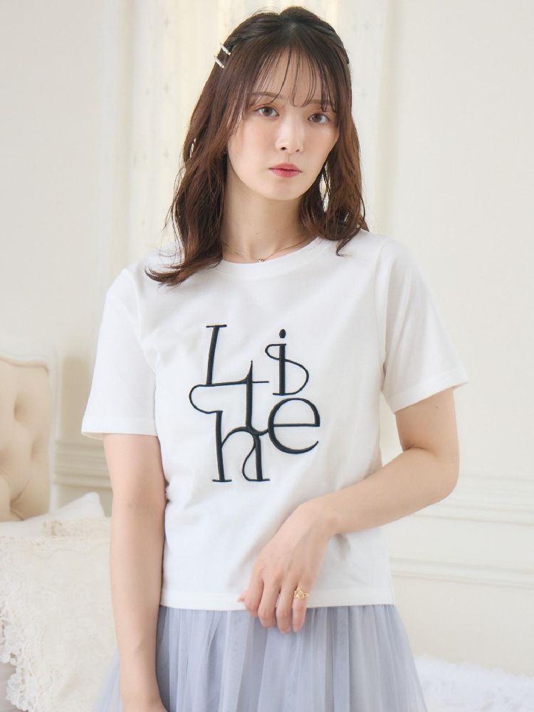 エムズエキサイト ems excite うねうねロゴ刺繍TEE （WHT2） WHT2