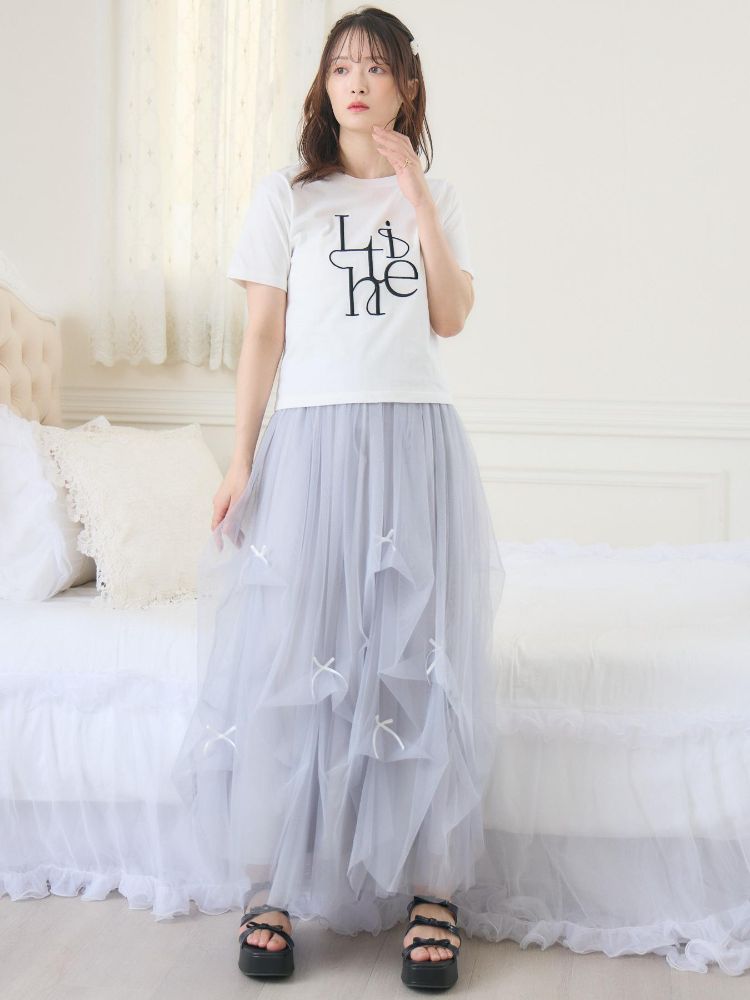 エムズエキサイト ems excite うねうねロゴ刺繍TEE （WHT2） WHT2