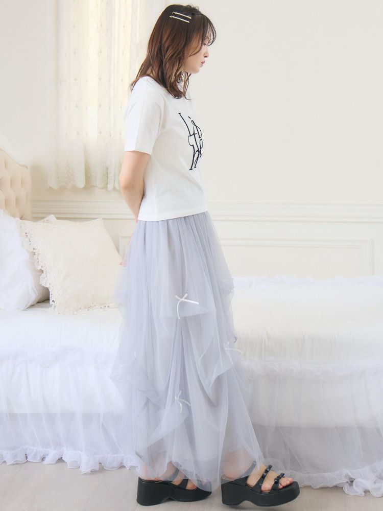 エムズエキサイト ems excite うねうねロゴ刺繍TEE （WHT2） WHT2