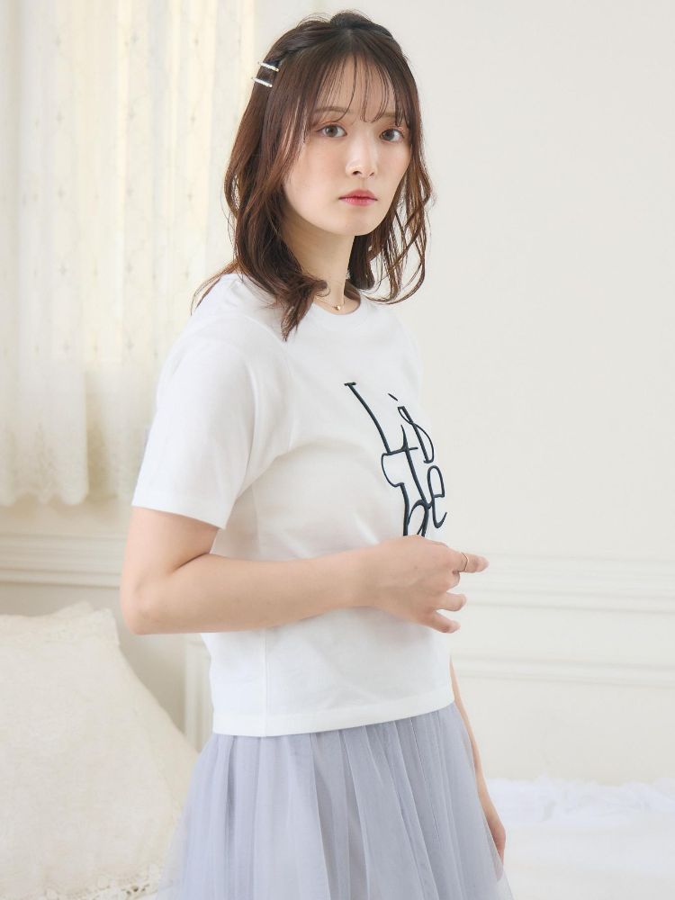 エムズエキサイト ems excite うねうねロゴ刺繍TEE （WHT2） WHT2