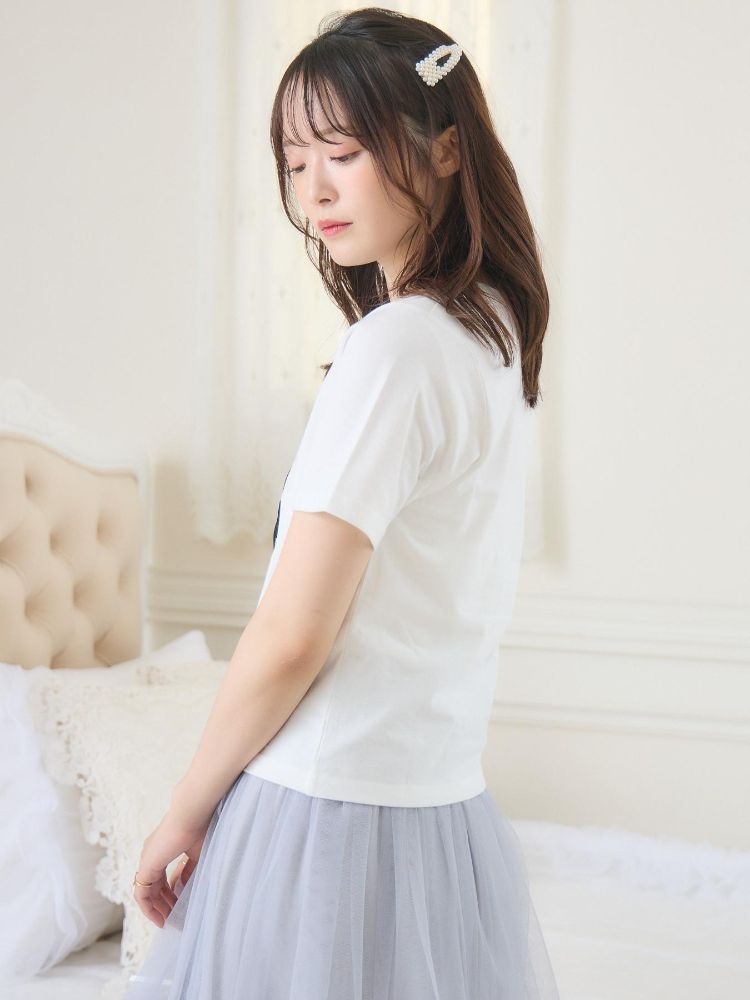 エムズエキサイト ems excite うねうねロゴ刺繍TEE （WHT2） WHT2