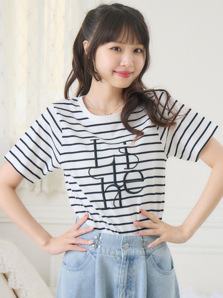 エムズエキサイト ems excite うねうねロゴ刺繍TEE （WHT2） WHT2