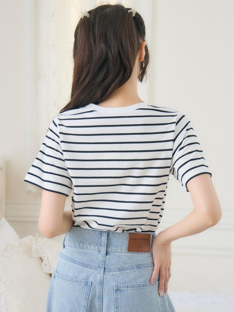エムズエキサイト ems excite うねうねロゴ刺繍TEE （WHT2） WHT2