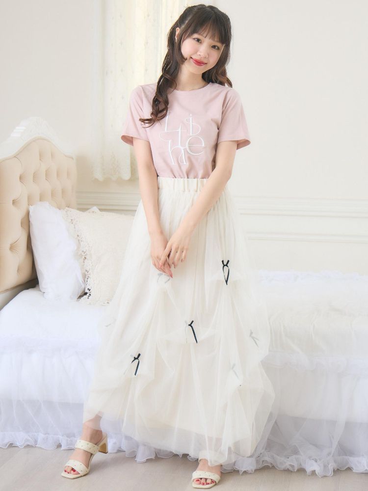 エムズエキサイト ems excite うねうねロゴ刺繍TEE （WHT2） WHT2
