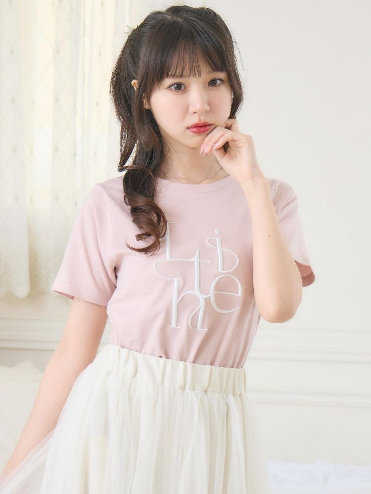 エムズエキサイト ems excite うねうねロゴ刺繍TEE （WHT2） WHT2