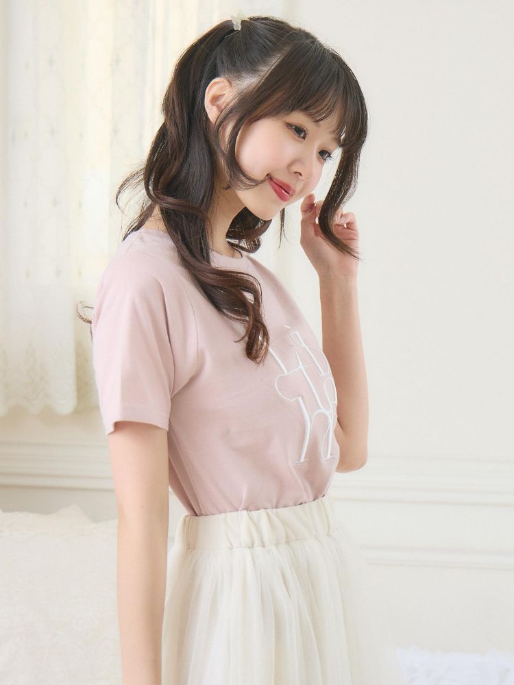 エムズエキサイト ems excite うねうねロゴ刺繍TEE （WHT2） WHT2