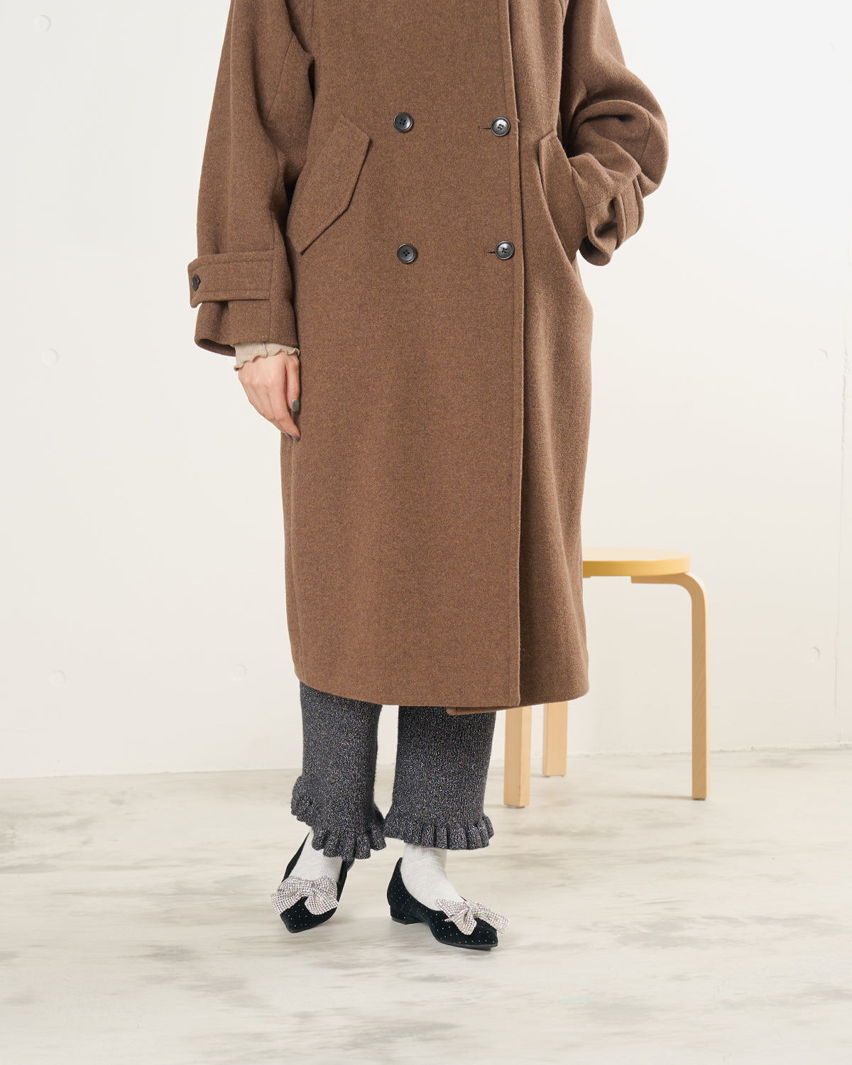 【24AW】エマ フランシス Emma Francis ビッグリボン フラット パンプス
